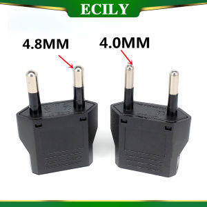ECILY 1-10pcs EU Euro KR Bộ chuyển đổi phích cắm phích cắm từ chuẩn Mỹ sang chuẩn Châu Âu Bộ chuyển đổi phích cắm du lịch KR Bộ chuyển đổi chuẩn EU điện EU KR chuyển đổi phích cắm ổ cắm điện tụ AC