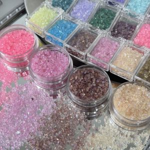 1-4mm Irregular Glass Crushed Stones for UV Resin/Epoxy Filling Nail Art Decoration DIY Handmade Jewelry Making Materials