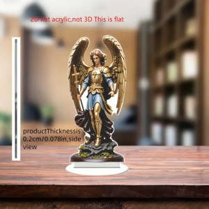 1PCS Angel Michael Desktop Decoration Statue Guardian Angel Holding Sword Religious Home and Office DecorationClassical Decora