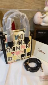 Disney Mickey Mouse Chic Geometric Pattern Shoulder Bag - Fashionable Women Crossbody Bag