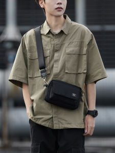 Lightweight Portable Mens Crossbody Bag for Outdoor Use Single Shoulder Mobile Phone Bag Fashionable Compact Size