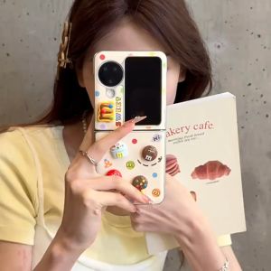 เคสโทรศัพท์มือถือสำหรับ OPPO Find N3 Flip  Find N2 Flip พิมพ์ลายการ์ตูน M&M Sweet น่ารักๆ