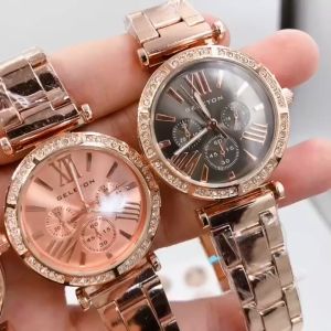 นาฬิกาข้อมือผู้หญิง แบรนด์แท้ สายเลทพริ้ง 34 มม. หน้าปัด ค่ะ