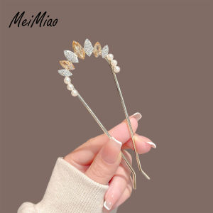 เครื่องประดับผมแบบ U Crystal Elegant Modern Simple สำหรับผู้หญิง เครื่องประดับผมแบบคลิป ติดผม ตกแต่งผม สไตล์เกาหลี