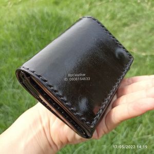 กระเป๋าสตางค์ขนาดเล็กหนังสำหรับผู้หญิงสไตล์เกาหลีกระเป๋าเก็บบัตร ใส่แบงค์​พับครึ่ง​ ช่องซิปใส่เหรียญ