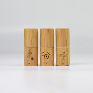 Basic Set Bamboo Essential Oil Roller Bottle Lemon Mint Lavender Pattern for DoTerra Suitable Any Skin Type Beauty Tool