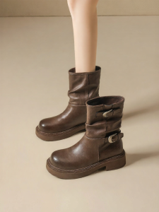 Josiny | Thick Soled Mid Calf Retro Boots
