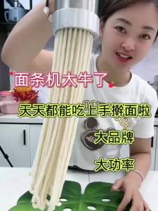 Noodle hine Pasta Noodle Maker hine Noodle Maker hine Pasta Maker Plug-in 80W High-Power Stainless Steel Hand-Held Household Automatic Genuine Goods Noodle Press