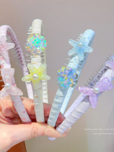 Mermaid Themed Non-slip Forehead Teethed Headband for Girls