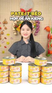 Pate Cột Đèn Hải Phòng Sovifood combo 3 lon 570g Healthy ít béo không chất bảo quản quà tặng OCOPOP