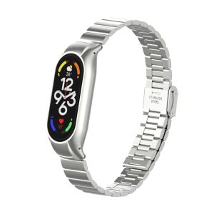 Dây Đeo Cho Mi Band 7 Dây Đeo Mi Band 3 4 5 6 Dây Đeo Thay Thế Xiaomi Bằng Kim Loại Thép Không Gỉ