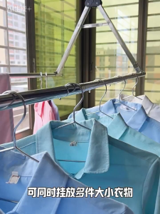Retractable Ceiling Clothes Drying Rack Adjustable Hanging Laundry Rack Foldable Clothes Hanger Bar Space Saving Dryer Rack for Home Balcony