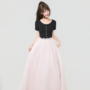 Keiko | Elegant Rococo Style Contrast Color Summer Dress