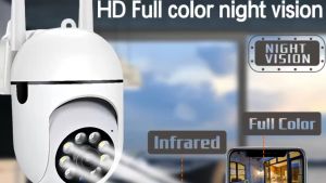 V380 PRO CCTV Camera Connect To Cellphone Waterproof Wireless Camera HD Lens TwoWay Audio 360 Degree Night Vision Camera