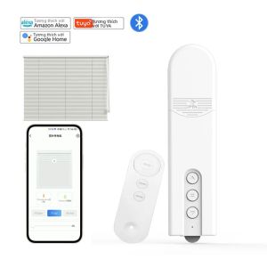 Động Cơ Rèm Thông Minh Tuya WiFi Trị Liệu Cửa Sổ Bằng Điện Màu Trắng Với Ứng Dụng & Điều Khiển Bằng Giọng Nói Cho Alexa Google Home