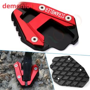 Ducati Scrambler 1100 Xe Máy Chân Đế Chân Bên Đứng Mở Rộng Miếng Lót Nhôm CNC Đen/Đỏ Rơi Bảo Vệ Phụ Kiện