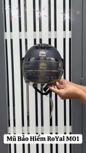 Mũ Bảo Hiểm 3/4 Đầu ROYAL M01 /Bảo Hành 12 Tháng (MÀU ĐEN NHÁM)