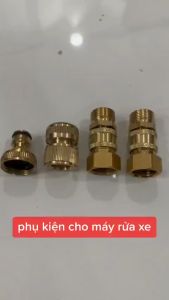 Combo Bộ khớp nối nhanh đầu VÀO và đầu RA của máy rửa xe mini gia đình - FULL ĐỒNG