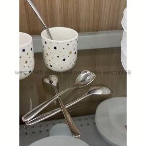 Sendok Es Krim Dessert Puding Bahan Stainles Steel Tebal Isi 4pcs WEO AC1798