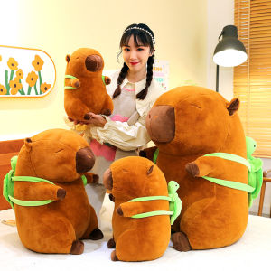 Gấu bông Chuột lang Capybara đeo túi Rùa size lớn 45cm - 90cm Gấu bông Chuột lang siêu mềm gấu bông mẫu mới hot trend