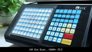 30KG Cash Register POS Weighing Scale Label and Barcode Receipt Double Printing Scale with Dual LCD Display for Retail Shop Supermarket