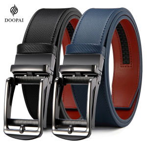 Mens Belt Genuine Leather Luxury Belt Metal Automatic Alloy Buckle Fashion Ratchet Belts for Men Cowhide High Quality Belt