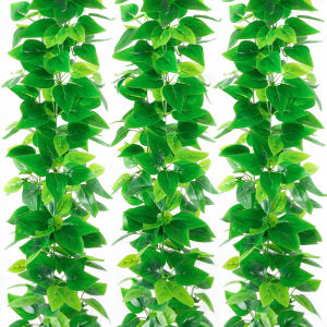 Artificial Green Leaf Decorative Vine Plastic Flower Plant Ceiling Mounted Vine Fake Tree Leaf Column Conceal Pipe Cover