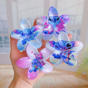 Kawaii Disney Stitch Anime Girls Acrylic Hair Claw Clip Sewn Hair Clip Shark Hair Accessory Stitch Clip Birthday Christmars Gif