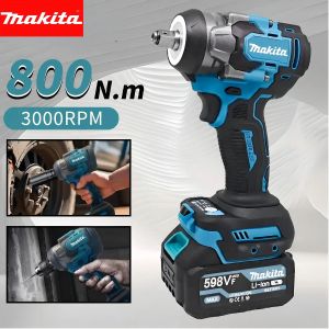 Makita | Makita 18V Brushless Cordless Impact Wrench 800Nm for Home DIY Fixture Disassembly and Bolt Handling Bare Tool