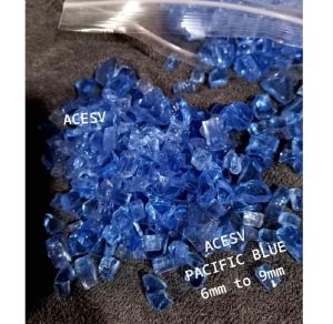 Crushed Glass Pacific blue and Pacific blue reflective  for resin arts