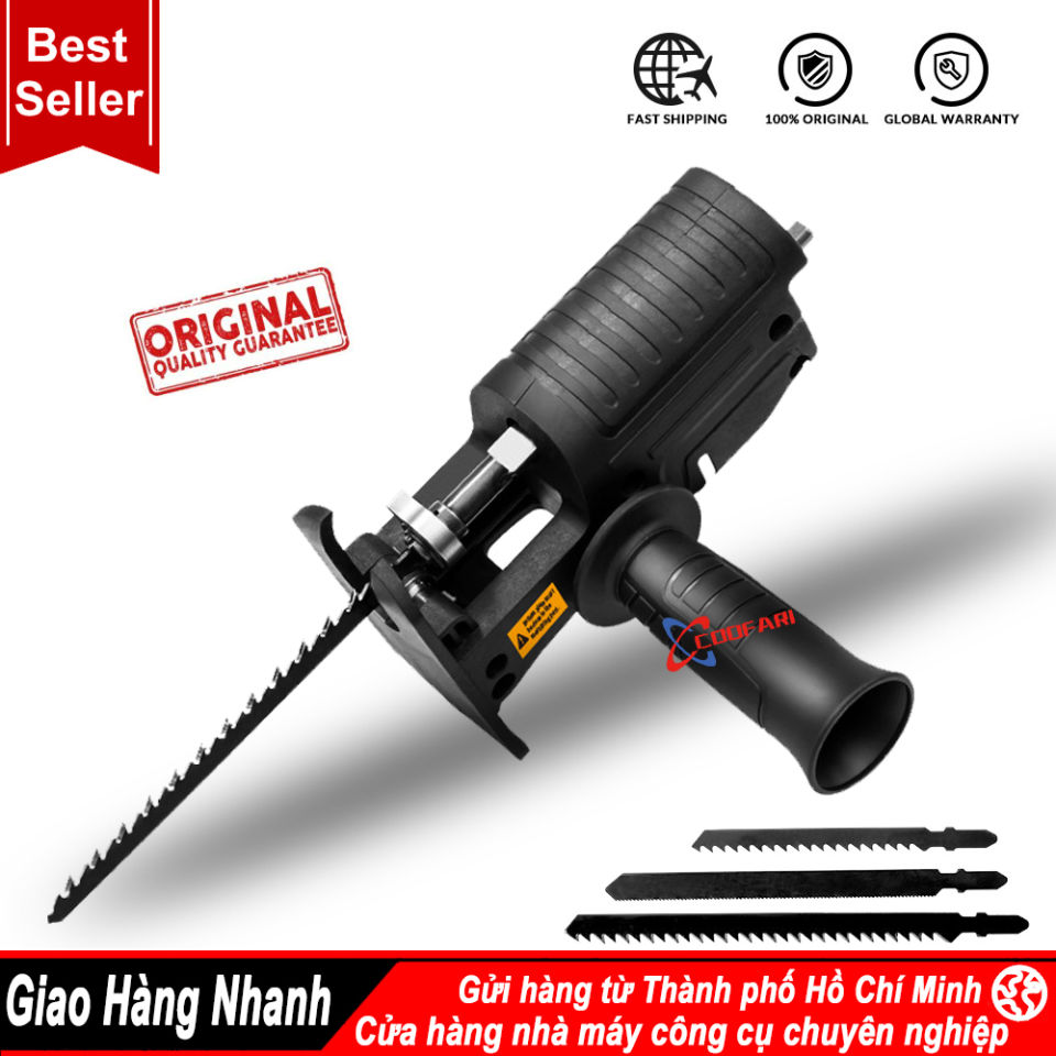 Bộ Chuyển Đổi Máy Khoan Thành Máy Cưa Điện Cầm Tay Kèm 3 Lưỡi Cưa Gỗ Kim Loại Nhựa ( Lắp Được Khoan Pin Và Khoan Điện)