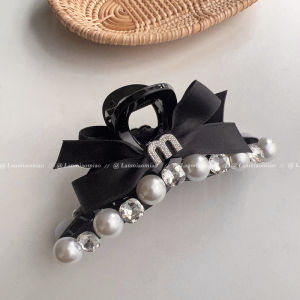 2024 New Pearl Hair Clip Large Butterfly Knot Big Size Hair Clamp Womens Shark Clamp Stylish Hair Accessories for Women