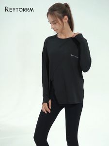 Reytorrm Atasan Baju Kaos Olahraga Wanita Lengan Panjang Fitnes Yoga&Gym .(CX009)