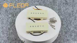 Bộ Pickup Guitar FLEOR Ivory Vintage Alnico 5 - Cổ & Cầu Dành Cho Guitar Jazz Kiểu JM Kim Loại & Nhựa Single Coil