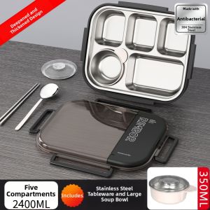 WANGLIMIAO | Stainless Steel Compartment Bento Box