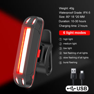 Đèn Hậu Xe Đạp LED Siêu Sáng X-Tiger Sạc USB Cảnh Báo An Toàn Gắn Cốt Yên Và Phuộc Phụ Kiện Đạp Xe Thông Minh