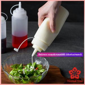 ขวดใส่ 240-680ml: ขวดบีบ, ขวดบีบซอส, ขวดซอสพริก, ขวดปรุงรสพลาสติก มีฝาปิด น้ำสลัด