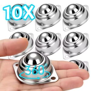 10Pcs Heavy-Duty Galvanised Stamped Swivel Castors Nickel-Plated Castors Workbench Castors Machinery Furniture Hardware