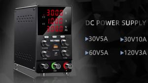 Smart DC Power Supply with Auto Stop Charging&Reverse Polarity ProtectionAdjustable Lab Bench Power Supply for Battery Charging