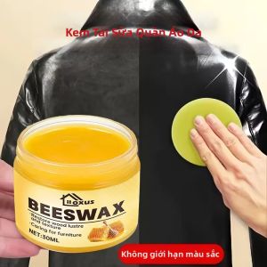 Bộ Dụng Cụ Đánh Bóng Giày Bằng Sáp Ong Đa Năng 30ml - Làm Bóng Nhanh Dưỡng Sâu Bảo Vệ Lâu Dài Dễ Sử Dụng Cho Mọi Màu Giày