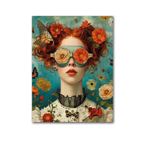 KAYOU | DIY Digital Painting Paint By Numbers Boho Fashion Glasses Woman Handpainted Painting Art Picture Artcraft on Canvas Unique Gift
