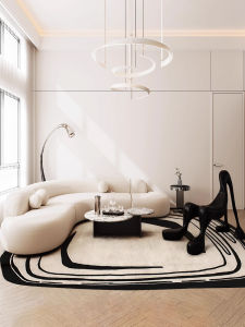 Modern Minimalist Living Room Bedroom Carpet Sofa Coffee Table Mat Easy to Clean Area Rug Non-Slip Floor Pad Home Decor