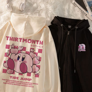 Spring Autumn Cartoon Girls Hooded Jacket Zipper Casual Outerwear for Kids Big Children Trendy Cardigan Coat Polyester Cotton Blend