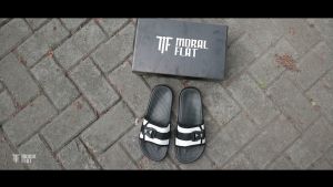 Moral Flat - Sandal Casual-White Velcro Series-Cover Silver-MF