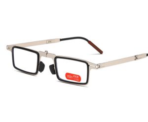 Kính Đọc Sách GS Free Bag Chống Rad Có Thể Gập Lại Cho Nam Và Nữ Gọng Vuông Nhỏ Bằng Kim Loại Dễ Mang Theo Kính Mắt Có Thể Thay Thế Bảo Vệ Ánh Sáng Xanh Sản Xuất Tại Nhật Bản Kính Mắt Đặc Biệt Với Độ + 1.0 Đến + 4.0 B49