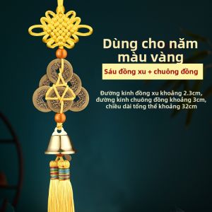 Bùa Bảo Vệ Wu Huang Er Hei với Chuông và Đồng Tiền