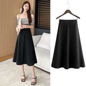 LD | Summer Autumn New Professional Elegant Black A-Line Skirt