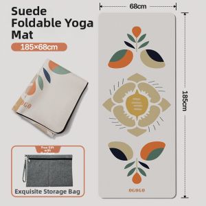 OGOGO | Folding Thin Suede Natural Rubber Anti-slip Travel Yoga Mat