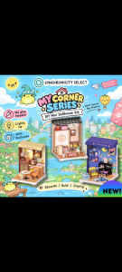 My Corner Series DIY Mini Dollhouse Kit Miniature | Stackable LED Light Up Room Box | No Glue Needed | Durama Wafu Star Whispers Cafe De Flore | Synchronicity Select