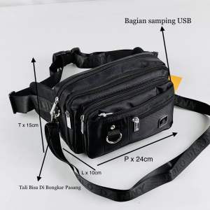 Tas Selempang Pinggang Pria Wanita POLO DANNY Multi Fungsi